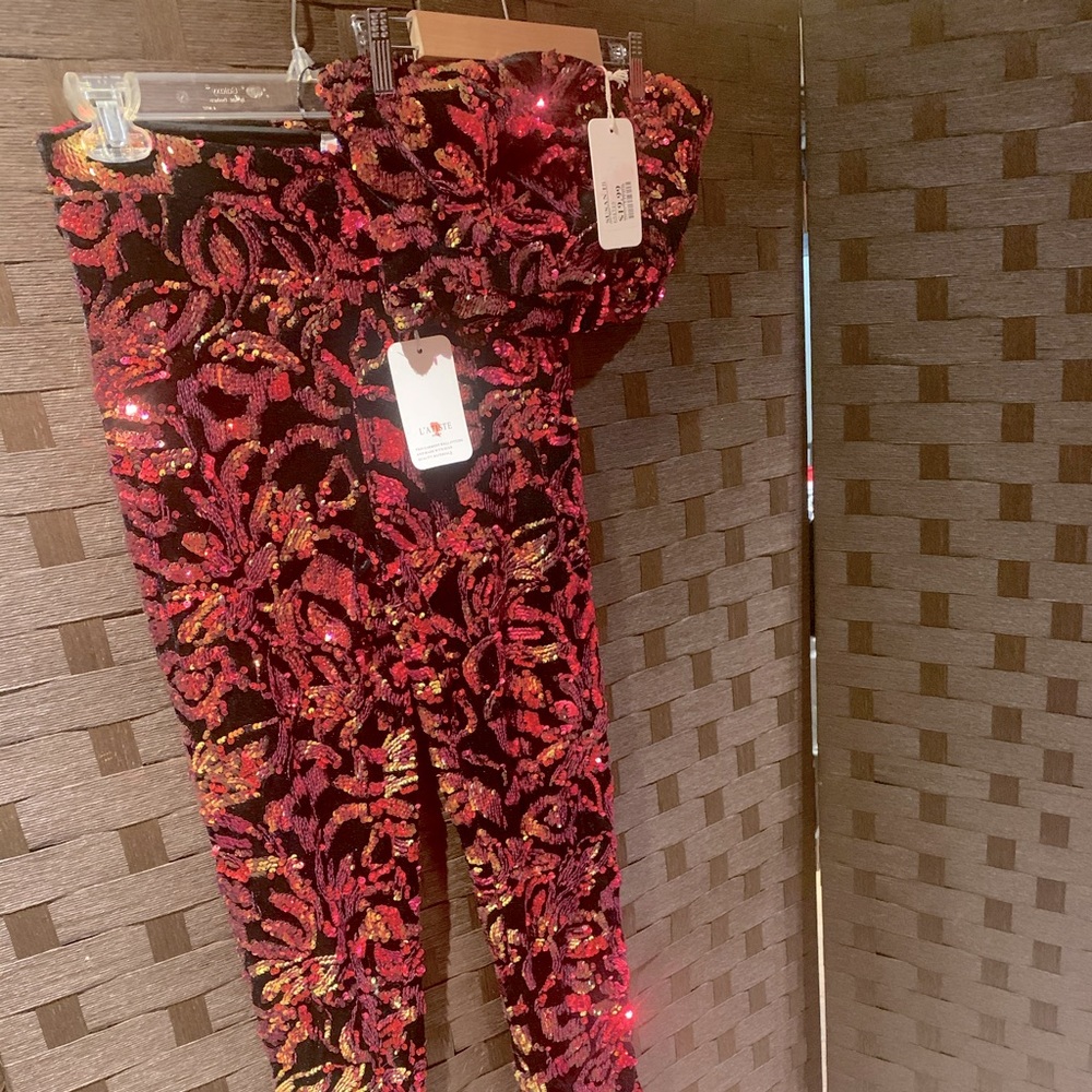 2pc Valore  sequins pants set